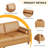 Modern 92-inch Faux Leather 3-seater Sofa, Square Armrests With Solid Wood Legs, No Tools Required For Installation-276563169-276563182