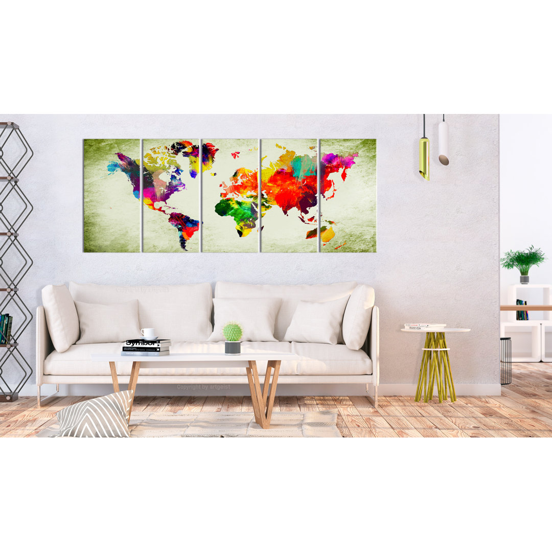 Leinwandbild - Colourful Continents