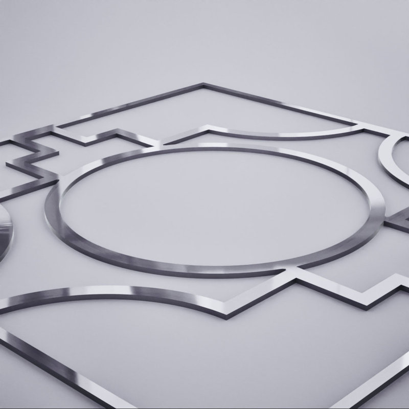 Panneaux muraux décoratifs en acrylique gypse, moyen, l 15 3/8 po x H 15 3/8 po x T 1/8 po, miroir argent, Argent argent