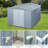 Outdoor Metal Shed – 10x10 Ft Utility Tool Storage – with Lockable Doors, Sturdy Frame, Large Garden Shed Ideal for Backyard, Patio, Lawn (Grey)-123411515-123411517