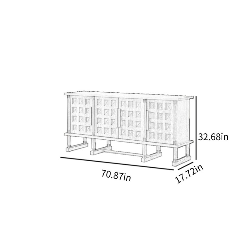 Armoire de salle à manger en bois rétro