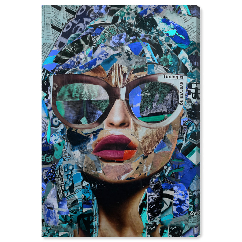 Timing is Everything Blue - Impression sur toile, Toile tendue, H 54 po x l 36 po