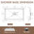 60" L X 36" W Acrylic Shower Base With Center Drain, Single Threshold Rectangular Shower Pan, White, Slip-resistant Floor
