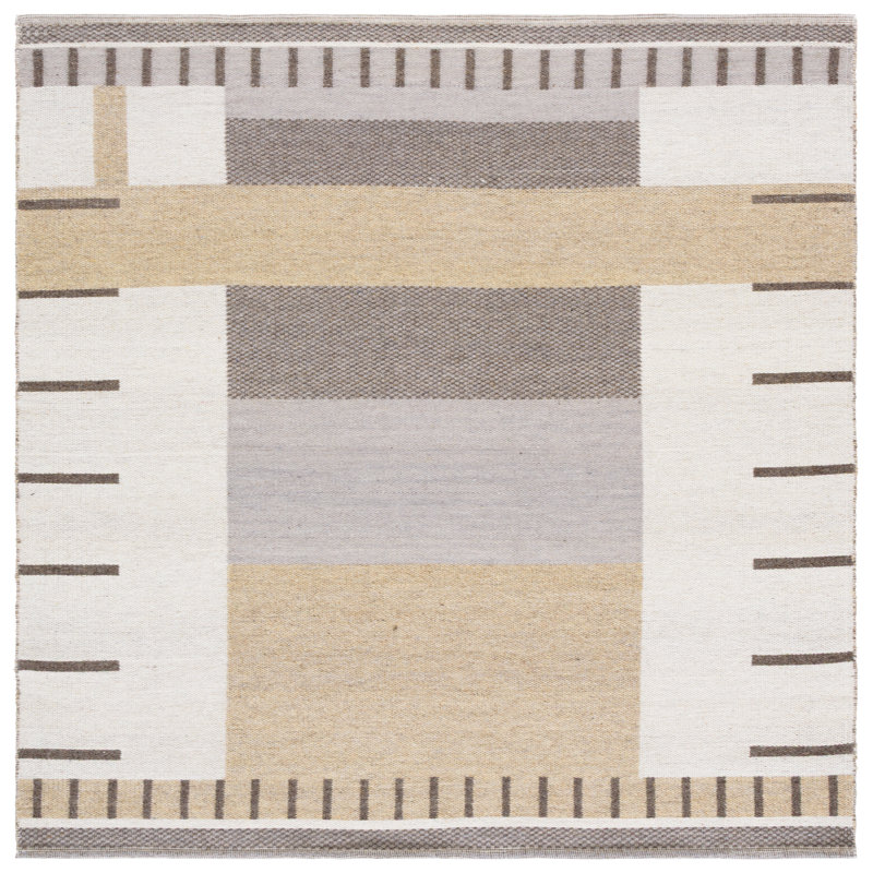 Kilim 876 Performance Geometric Shapes Rug, Square 6'