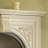 Beige Solid Wood Electric Fireplace