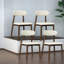 Ensemble de 4 chaises de salle à manger, structure en noyer massif, revêtement chenille moderne pour cuisine