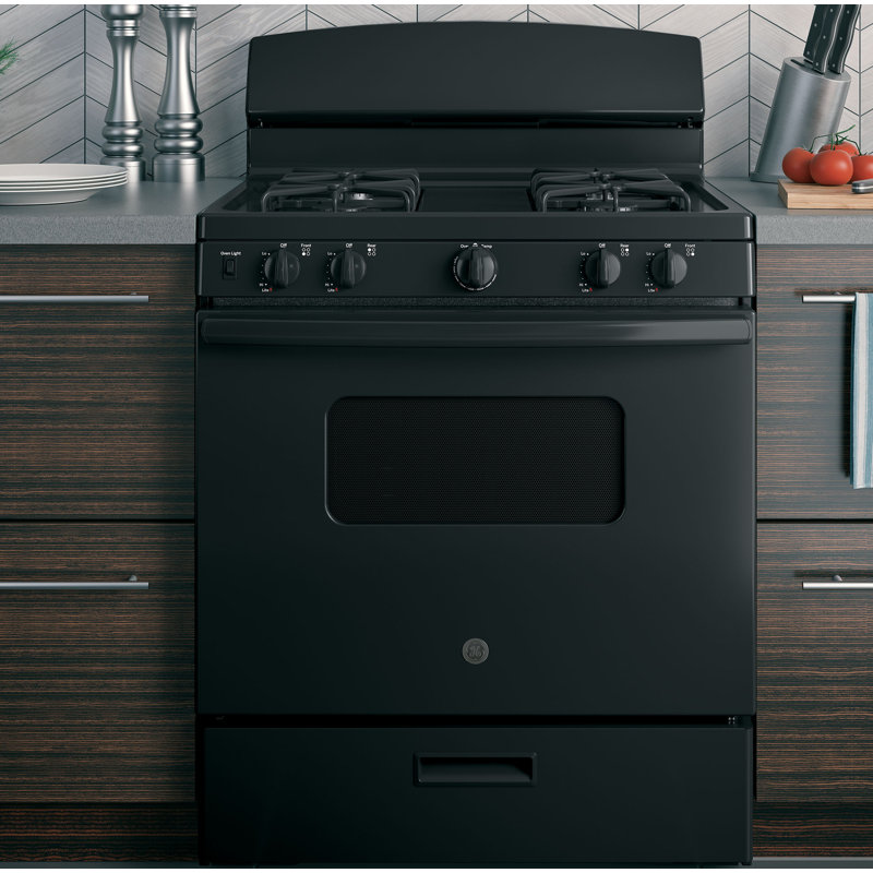 30" 4.8 cu. ft. Freestanding Gas Range, Black