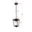 Luminaire suspendu d'extérieur noir Musson-1322074533