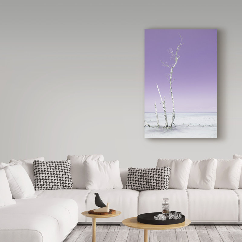 « ocean nature mauve pastel 1 », reproduction de photo sur toile tendue, H 19 po x l 12 po