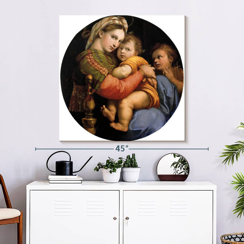 Leisha Madonna Della Seggiola, H 33 po x l 33 po