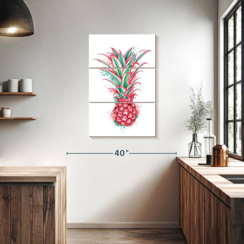 Yarlin Pink Pineapple, 38" H x 24" W