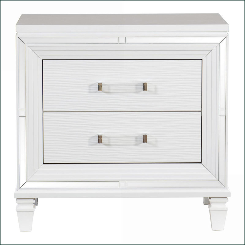 Table de chevet 2 tiroirs Glamour