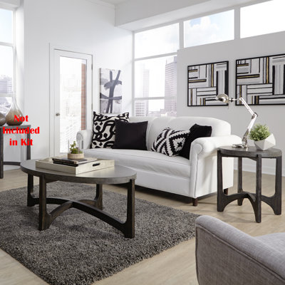 Fowey Oval Cocktail Table Set w/ Two End Tables