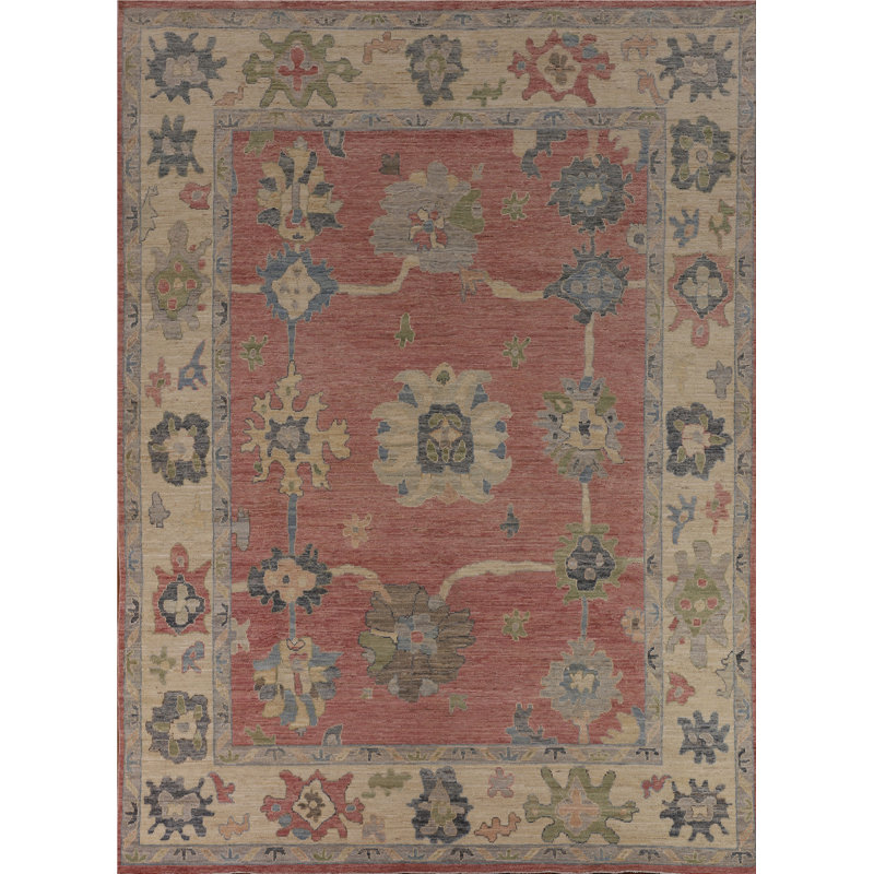 Vegetable Dye Oushak Turkish Area Rug 10