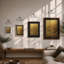 Golden Horizons Minimalist - Framed Print-647021179-647021180