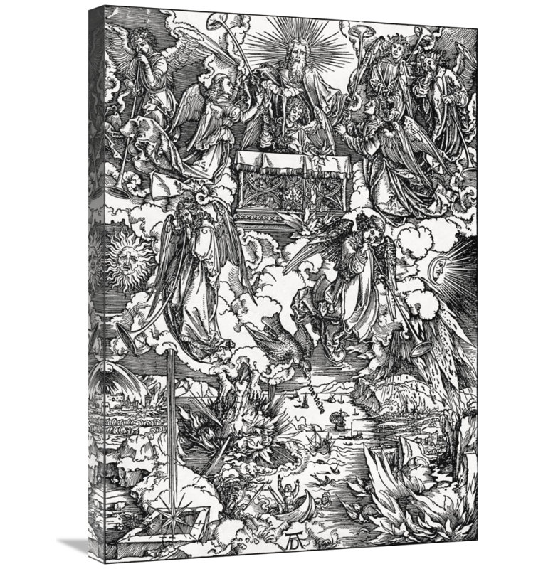 " Last Judgment " by Albrecht Dürer, 30" H x 21" W x 2" D