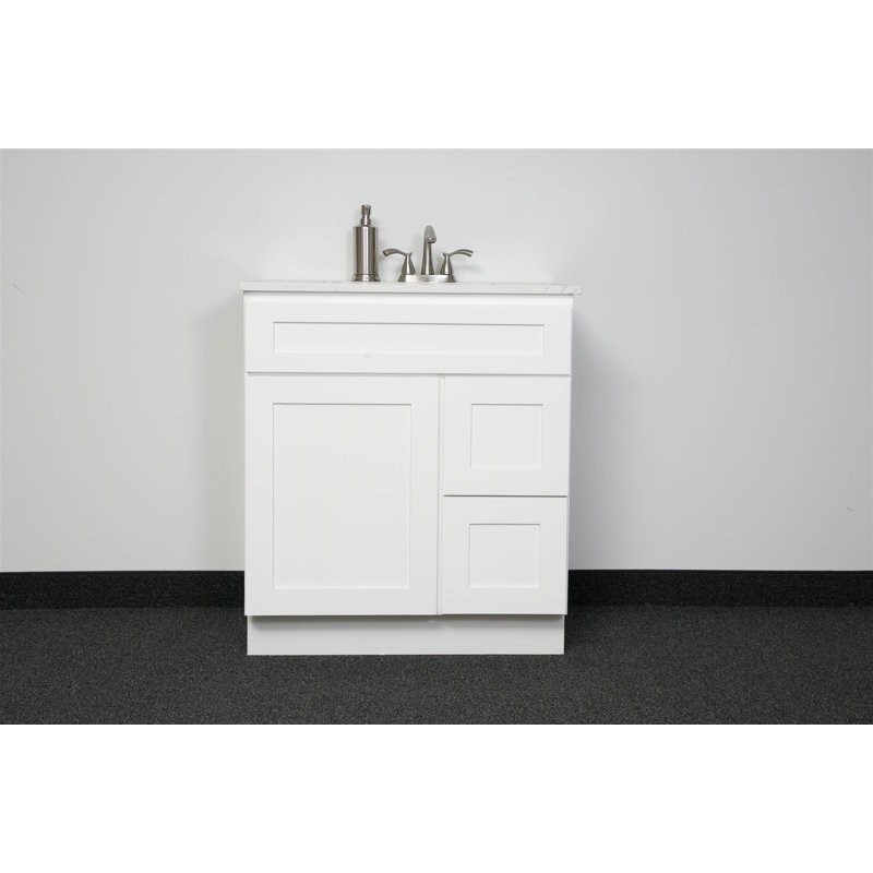 Base de meuble-lavabo 30 po seulement, Blanc