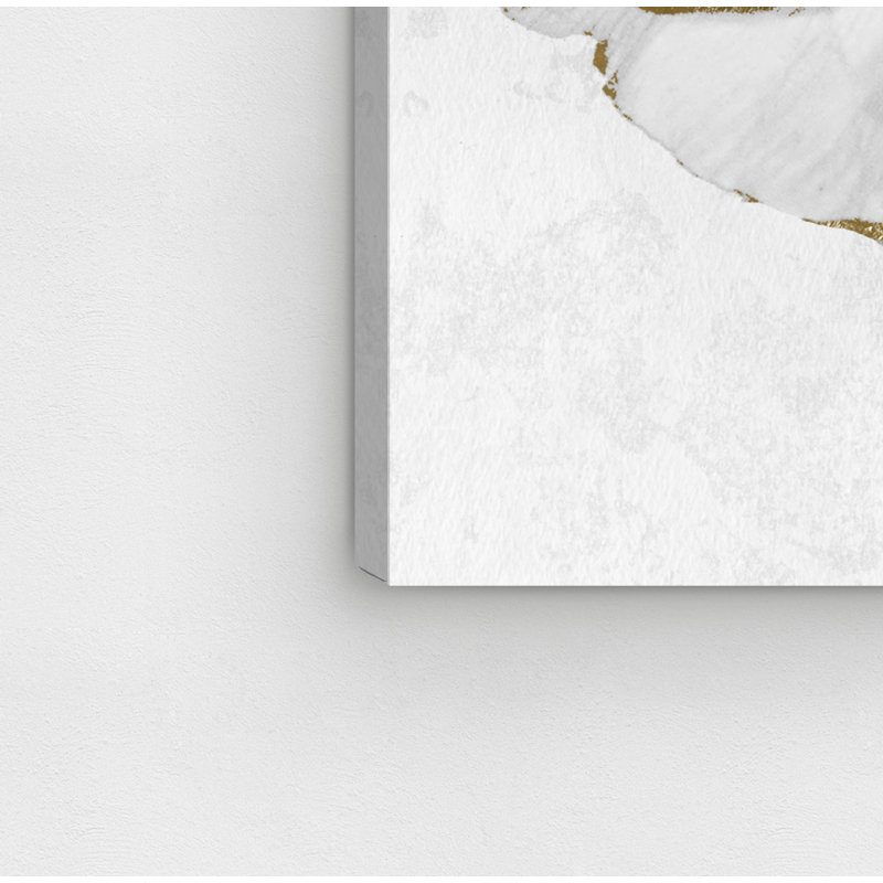 «White Gold Peony», reproduction d'art sur toile, Toile tendue, H 16 po x l 16 po
