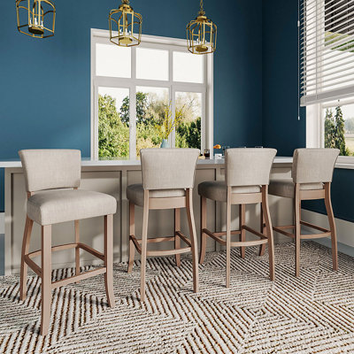 Linen Bar Stool Bar Height for Kitchen Island Cafe