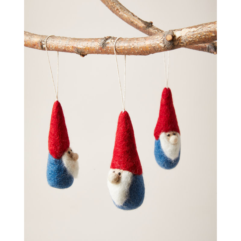 Felted Festive 2.5'' Fabric Holiday Shaped Ornament