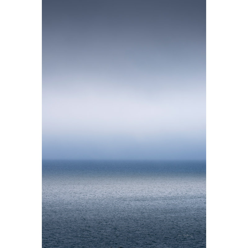 Paysage de brouillard de la baie de Fundy - impression, Non, H 12 po x l 8 po x P 1,25 po, Toile avec cadre flottant or