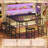 Bar Table And Chair Set 2 Stool Small Convertible Dining Table