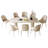 Pearlena 70.87" Modern Rectangle Cream White Dining Table Set with 8 Chairs for Kitchen, Bar, Living Room-538423198-539561008