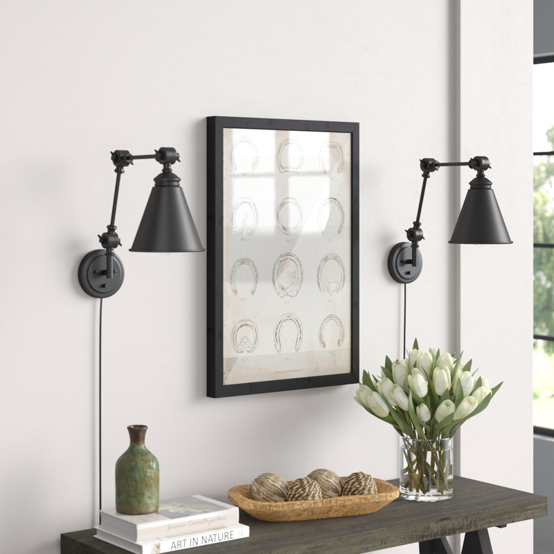 Cessna 2 - Light Swing Arm Wall Sconces, Black, Black