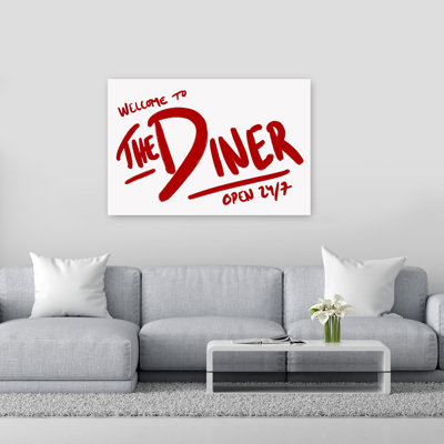 «Retro Diner Sign», impression rétro classique audacieuse