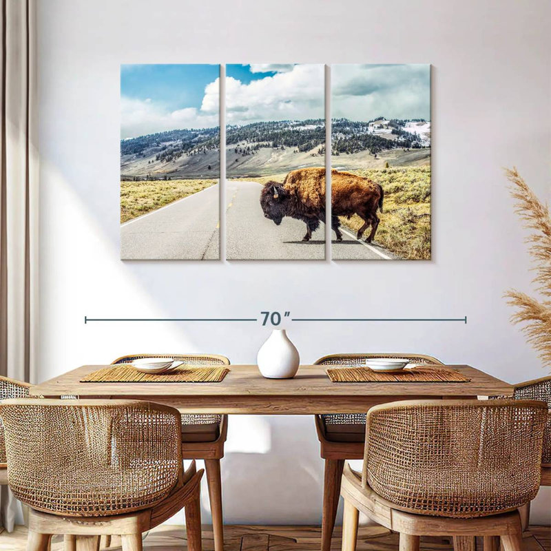 Brampt American Bison Crossing, 36" H x 57" W