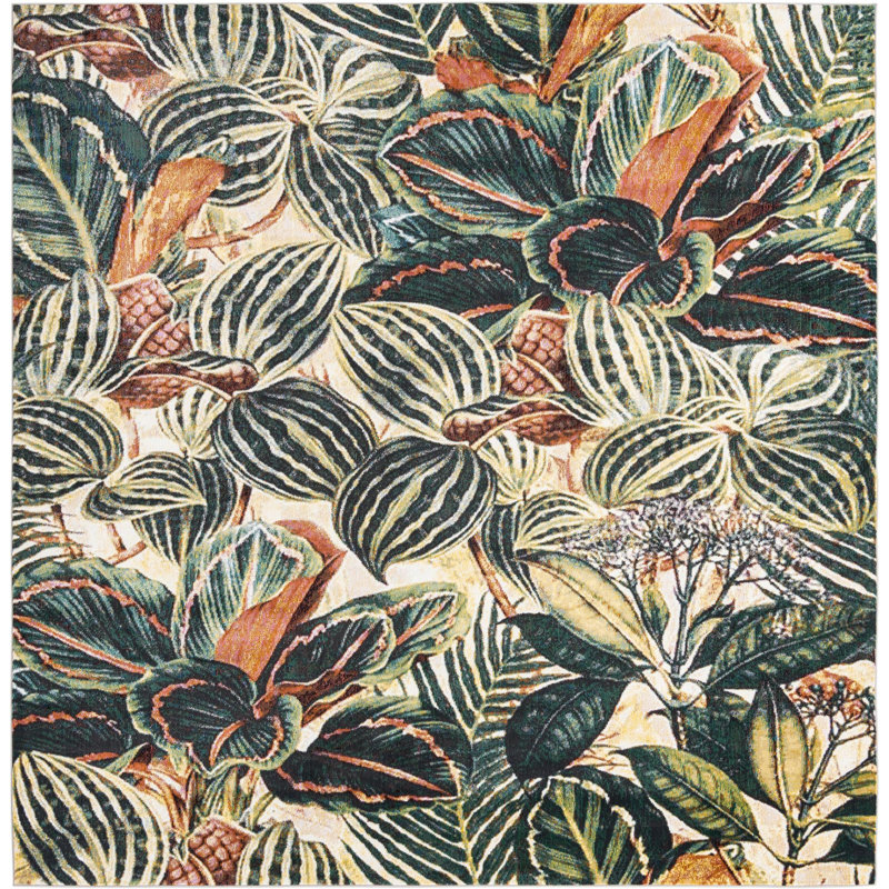 Herlong Floral Indoor Rug, Square 7'10"