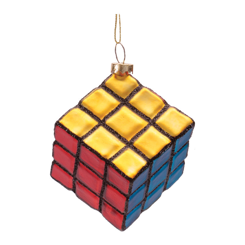 Ornements en verre Rubik's Cube (ensemble de 6)