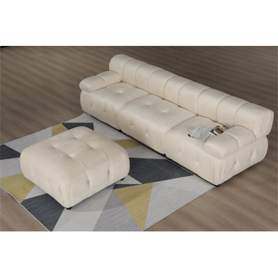 Velvet L-Shaped Sectional Reversible