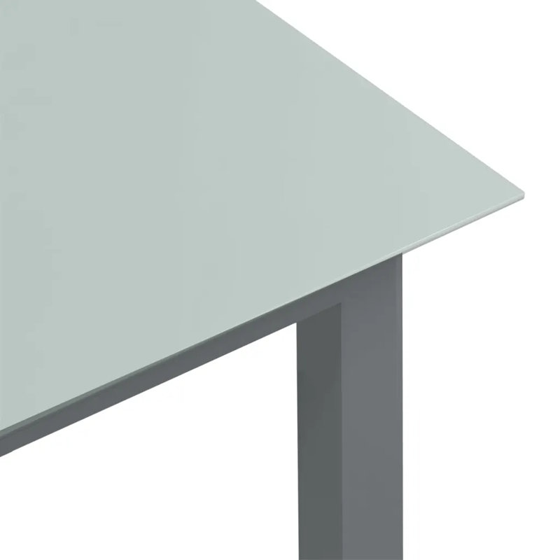 Engela Square Glass Outdoor Dining Table - 80 cm W 80 cm D, Light Grey