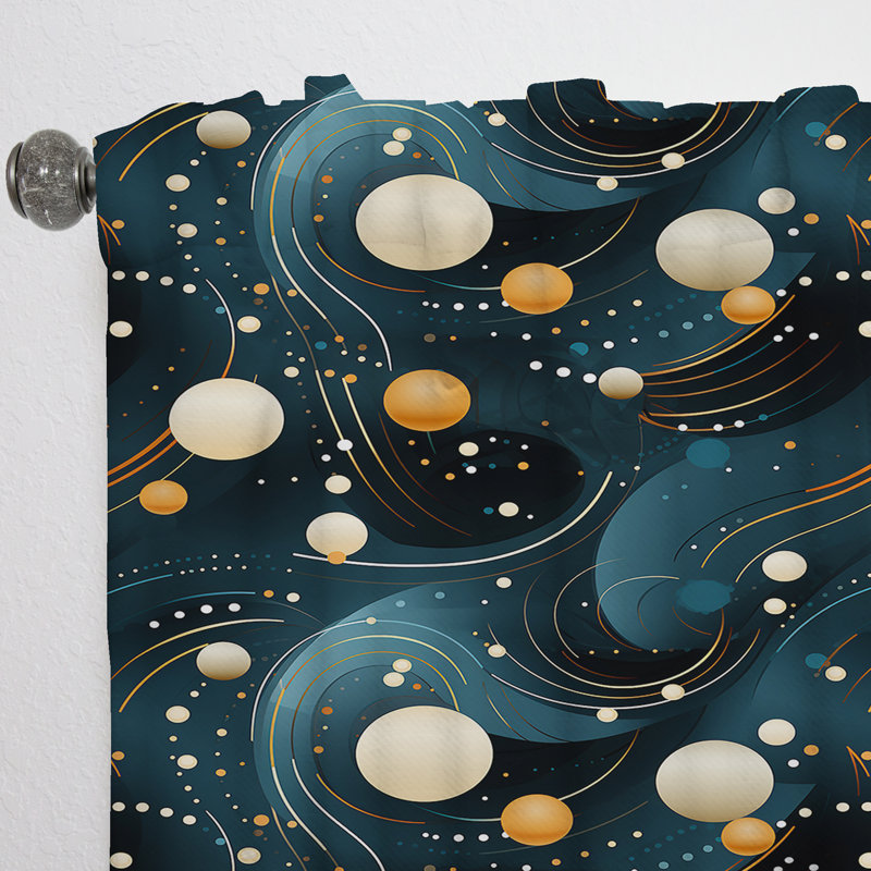 Motif à pois Art Deco Glamour I - rideau abstrait - rideau obscurcissant - 1 panneau, L 52 po x L 108 po