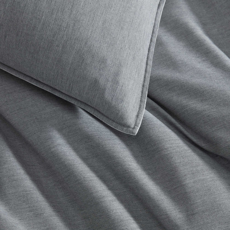 Calvin Klein Contrast Weave Reversible Duvet Cover Set, Blue, King Duvet Cover + 2 King Shams
