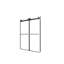 Porte de douche coulissante double H 76 po x l 56 à 60 po, verre trempé transparent, noir mat, rouille, salle de bain imperméable, eau 3/8 po, installation facile