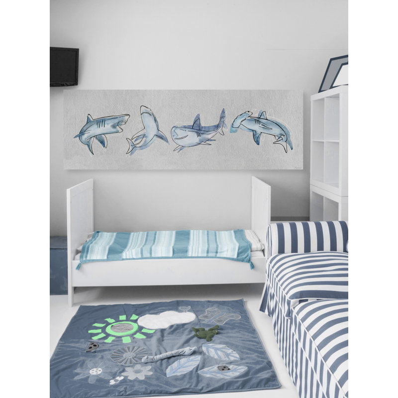 Marasco Be a Shark, reproduction sur toile tendue, H 15 po x l 45 po x P 1,5 po