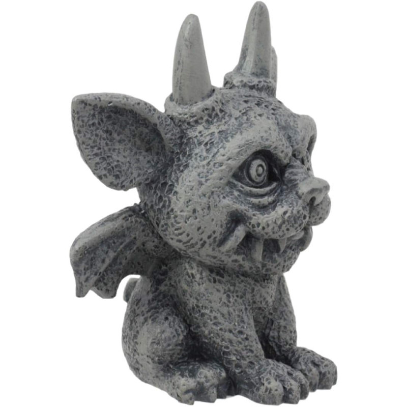 Figurine de demoiselle gothique à chat
