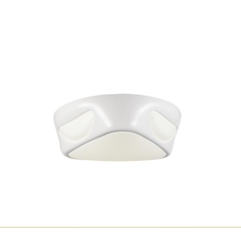 Modern White Chandelier, 19.7 inches Diameter x 5.9 inches Height | Durable Polyester Body, 1 x G10 22W & 1 x T6 55W Socket Included | Stylish Solid Color Design for Contemporary Spaces, Elegant Lighting Solution
