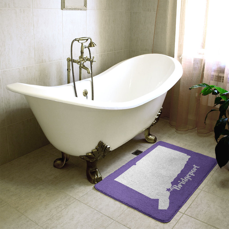 Tapis pour salle de bain connecticut bridgeport, l 21 po x L 34 po, Mauve
