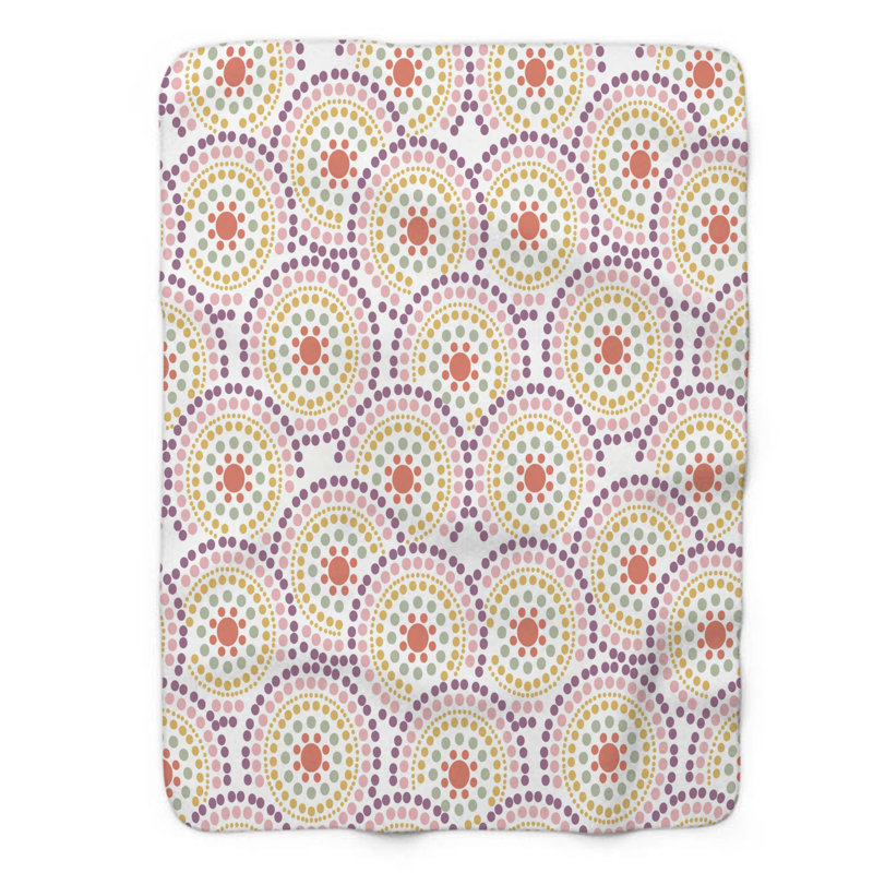 Couverture en sherpa de qualité supérieure 1 pièce Nostalgic Pastel, Grand lit