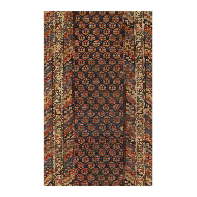 Geometric Area Rug in Navy Blue