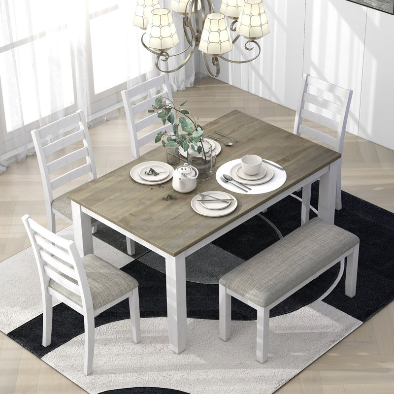 Ensemble repas pour 6 personnes Zaff, Brun, Blanc délavé