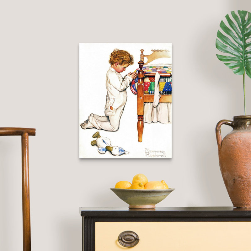 «A Christmas Prayer», art mural sur toile, H 20 po x l 16 po x P 1,25 po, Toile tendue