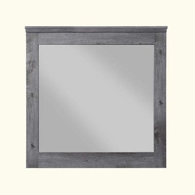 Rustic Gray Oak Finish Mirror