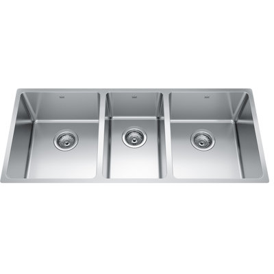 Brookmore 41.5 " L Undermount Triple Bowl Stainless Steel Kitchen Sink