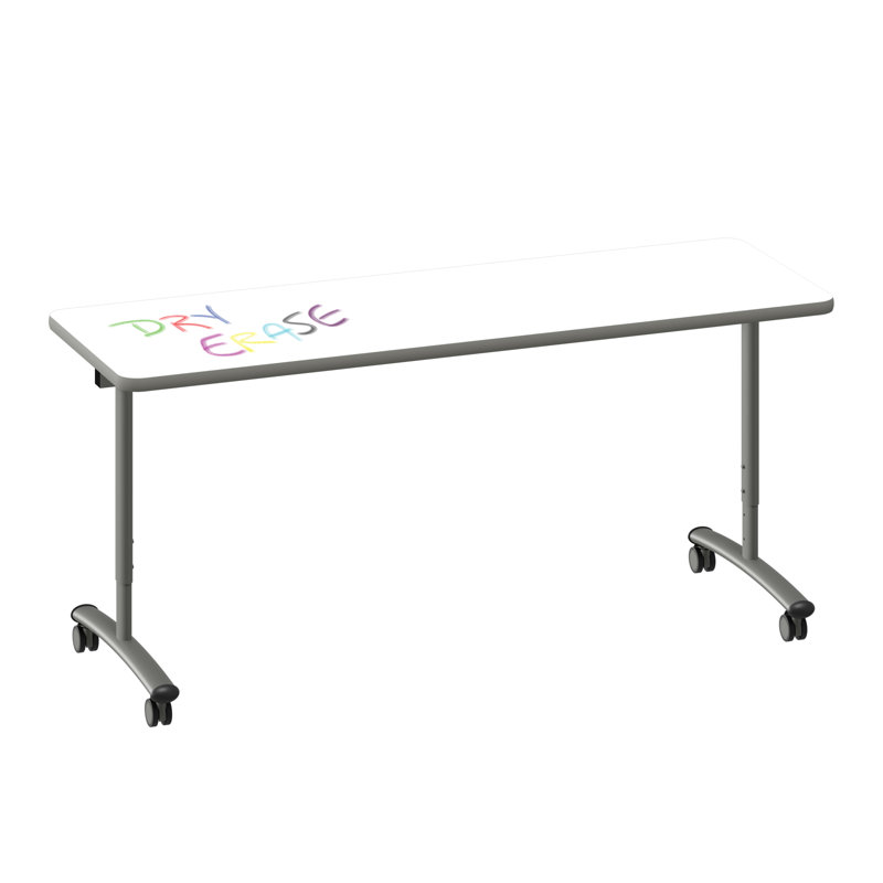 Table rabattable Premium Premium, Blanc / Gris, H 38 po x L 72 po x l 24 po