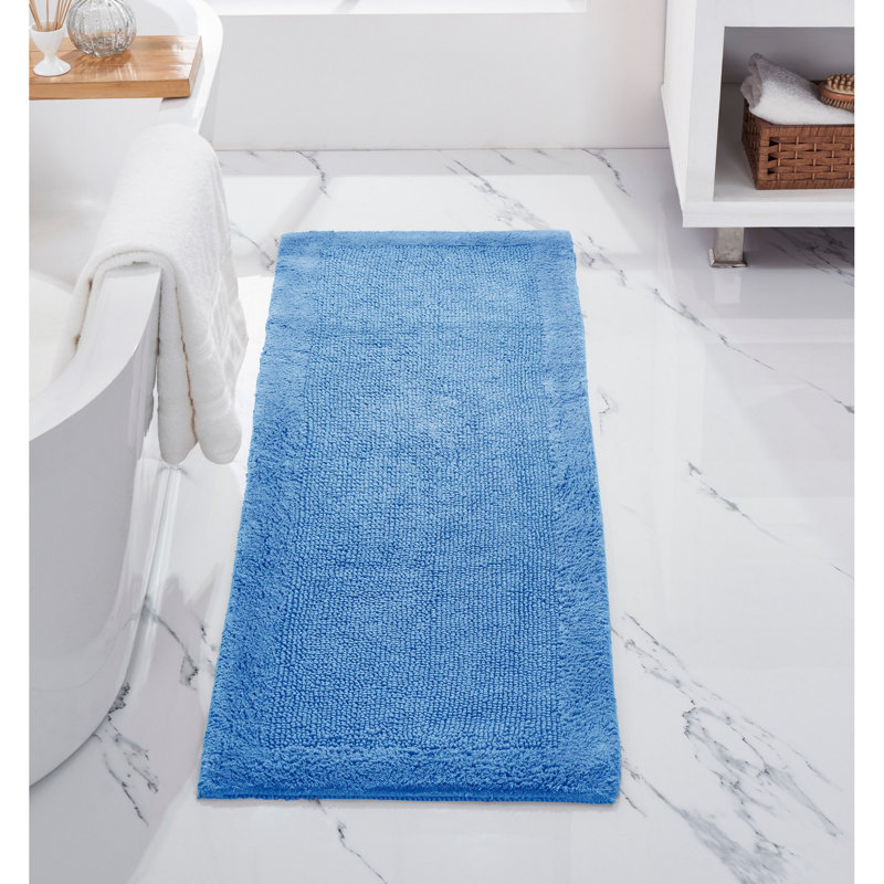 Tapis pour salle de bain réversible 100% coton touffeté de qualité supérieure Jasmyne, Tapis de couloir 20 po x 60 po