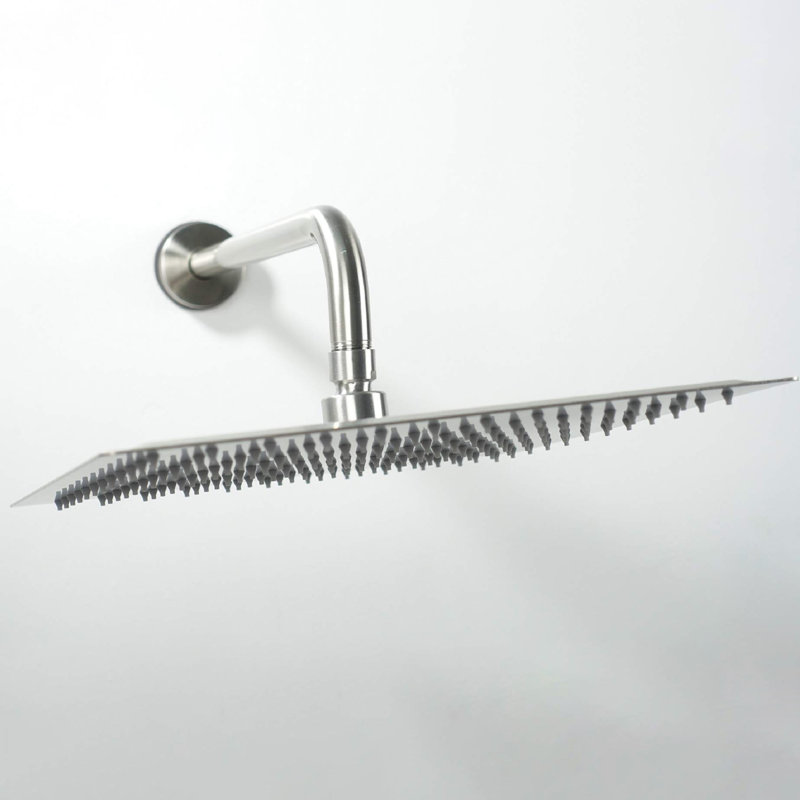 Douche carrée à haut débit en acier inoxydable, Nickel brossé